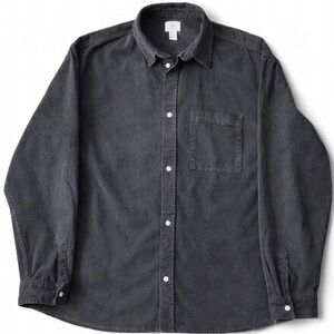 H&M Relaxed Fit Corduroy Button Down Shirt |  Men’s XL | Washed Charcoal Gray